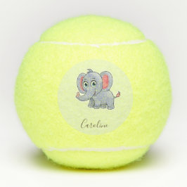 Niedlicher grauer Elefant Tennisbälle
