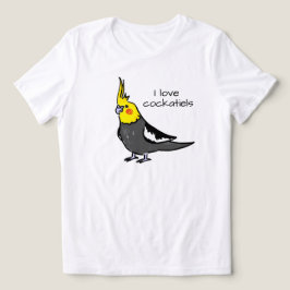 Niedlicher Grauer Gelber Nymphensittich Vogel  Tri-Blend Shirt