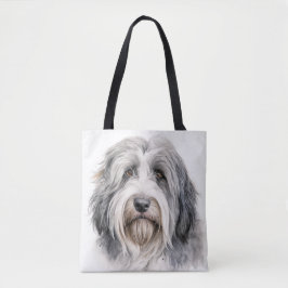 NIEDLICHER, Grauer und WEISSER BARTEHUND Tasche