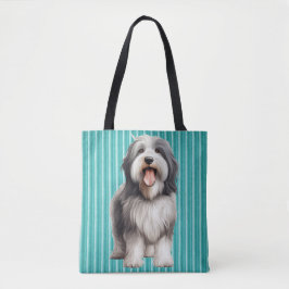 NIEDLICHER, Grauer und WEISSER BARTEHUND Tasche