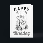 Niedlicher Grauer und weißer Trex Husband 60. Gebu Karte<br><div class="desc">Niedlicher Grauer und Weiß-Trex-Mann 60. Geburtstag, ein lustiges und cooles Design für jeden, der eine einzigartige Geburtstagskarte für seinen Ehemann zum Geburtstag sucht. Das Design ist einfach und auffällig, es enthält einen lustigen Trex mit einem Geburtstagskuchen und bearbeitbaren Textinformationen. Wenn Sie Probleme mit der Anpassung der Vorlage haben, können Sie...</div>