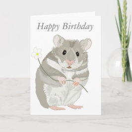 Niedlicher GrauHamster Karte