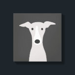 Niedlicher Grauhund, italienischer Grauhund oder W Leinwanddruck<br><div class="desc">Cartoon Stil zeichnend von einem grauen und weißen Greyhound Hund. Ein lustiger Leinwand-Druck für alle,  die Windhunde,  italienische Windhunde oder Whippets Lieben. Besuchen Sie Jenn's Doodle World für noch mehr süße Tier-Kunst und Liebhaber-Illustrationen.</div>