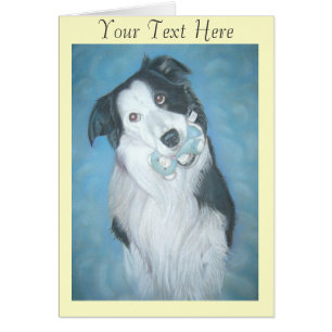 niedlicher Grenz-Collihund und Teddy-Kunstportrait