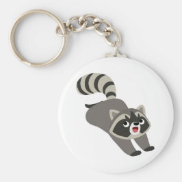 Niedlicher griechischer Cartoon Raccoon Schlüsselanhänger
