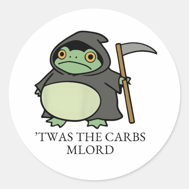 Niedlicher grimmiger Sensenmann Frog - Das war der Runder Aufkleber (Vorderseite)