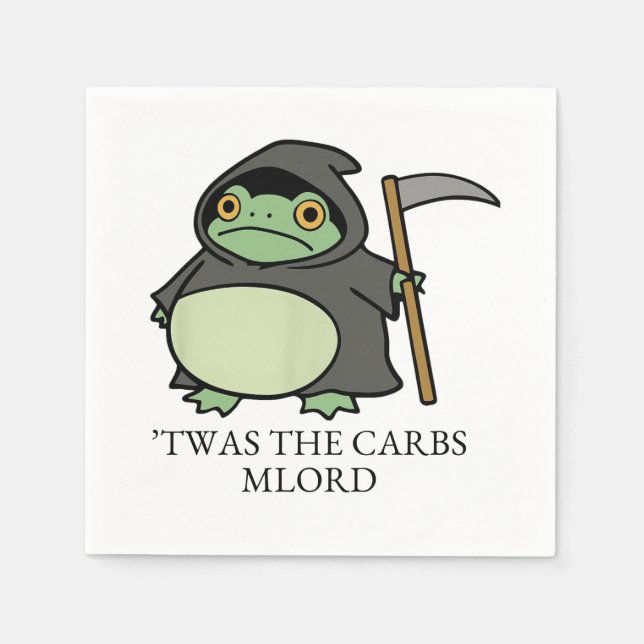 Niedlicher grimmiger Sensenmann Frog - Das war der Serviette (Vorderseite)