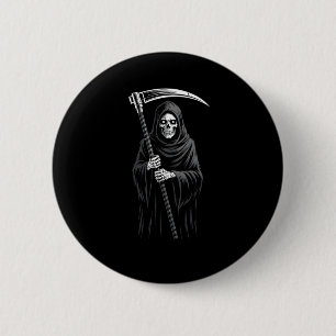 Niedlicher grimmiger Sensenmann Spooky Grave Candy Button