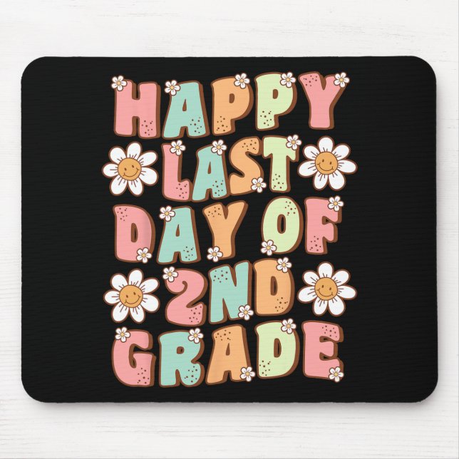 Niedlicher Groovy Tee zweiter Klasse Mousepad (Vorne)