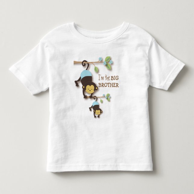 Niedlicher Große Brüderaffe mit Kleinkind-Baby-Bab Kleinkind T-shirt (Vorderseite)