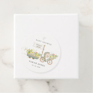 Niedlicher Grown Igel Flora Bike Babydusche Geschenkanhänger