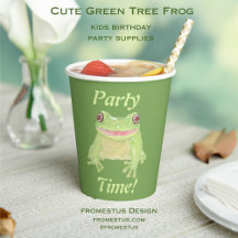 Niedlicher Grüner Baum Frog - Party Time!