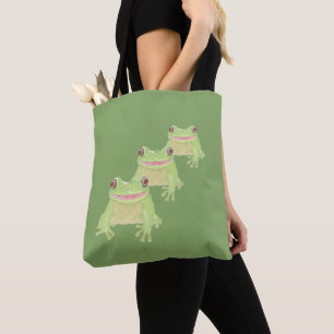 Niedlicher Grüner Baum Frosch - transparent. Tasche