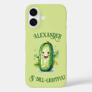Niedlicher Grüner Cartoon iPhone 16 Hülle