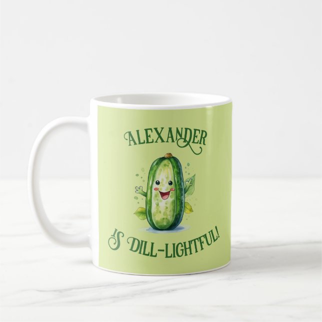 Niedlicher Grüner Cartoon Kaffeetasse (Links)