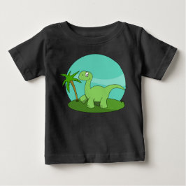 Niedlicher grüner Dinosaurier Baby T-shirt