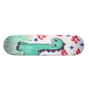 Niedlicher grüner Dinosaurier-SkizzeSkateboard Pr Skateboard