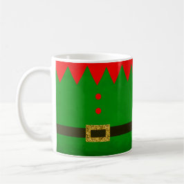 Niedlicher Grüner Elf Personalisierte Weihnachtsfe Kaffeetasse