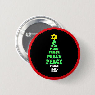Niedlicher Grüner Friedhof Weihnachtsbaum Single Button