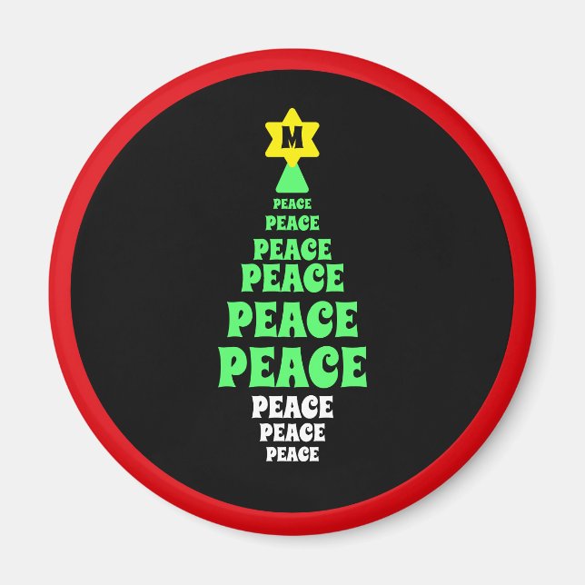 Niedlicher Grüner Friedhof Weihnachtsbaum Single Magnet (Vorne)