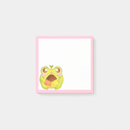 Niedlicher Grüner Frosch Holding Mexican Polvoron  Post-it Klebezettel