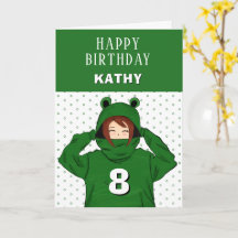 Niedlicher Grüner Frosch Hoodie Zeichne Geburtstag