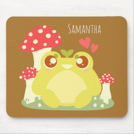 Niedlicher grüner Frosch in der Natur Mousepad