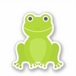 Niedlicher grüner Frosch, kundenspezifisch geschni Aufkleber