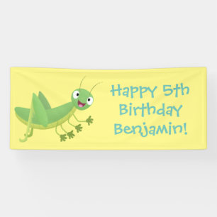 Niedlicher Grüner-Happy-Cartoon Banner