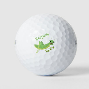 Niedlicher Grüner-Happy-Cartoon Golfball