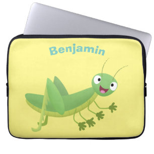 Niedlicher Grüner-Happy-Cartoon Laptopschutzhülle