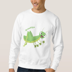 Niedlicher Grüner-Happy-Cartoon Sweatshirt