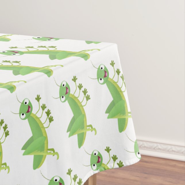 Niedlicher Grüner-Happy-Cartoon Tischdecke (Beispiel)