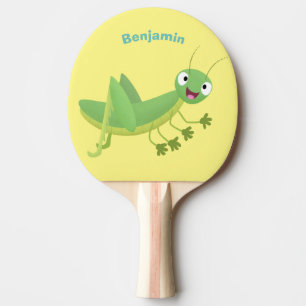 Niedlicher Grüner-Happy-Cartoon Tischtennis Schläger