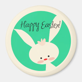 Niedlicher grüner Hase für Osterklassiker Rundmagn Magnet