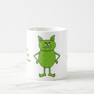 Niedlicher grüner Kobold-Cartoon Kaffeetasse