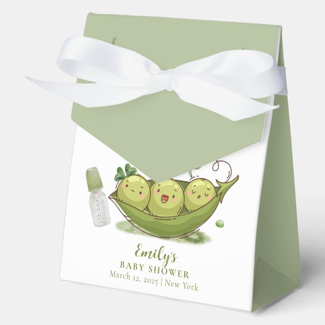Niedlicher grüner Schnuller Süßerbse in Pod-Kinder Geschenkschachtel (Vorderseite)