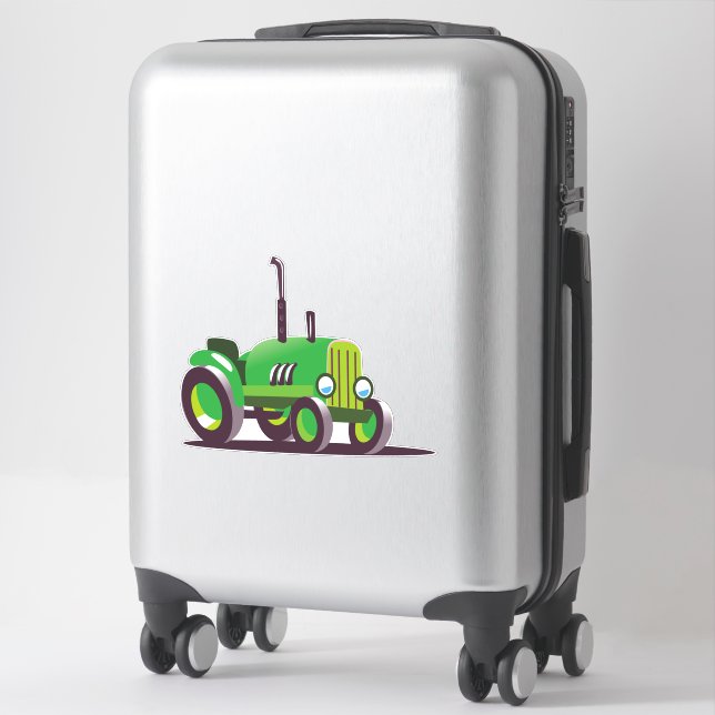 Niedlicher grüner Traktor Aufkleber (Koffer)