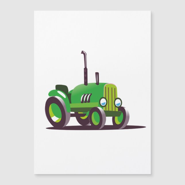 Niedlicher grüner Traktor Magnetkarte (Vorderseite)