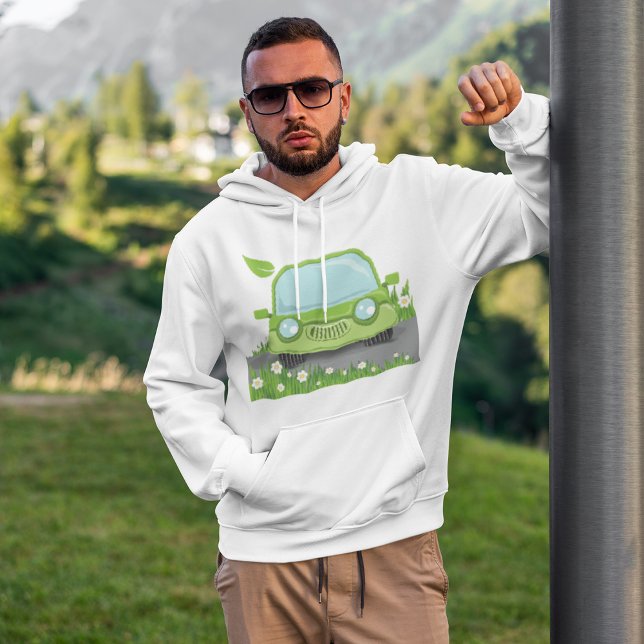 Niedlicher grüner Wagen Hoodie (Von Creator hochgeladen)