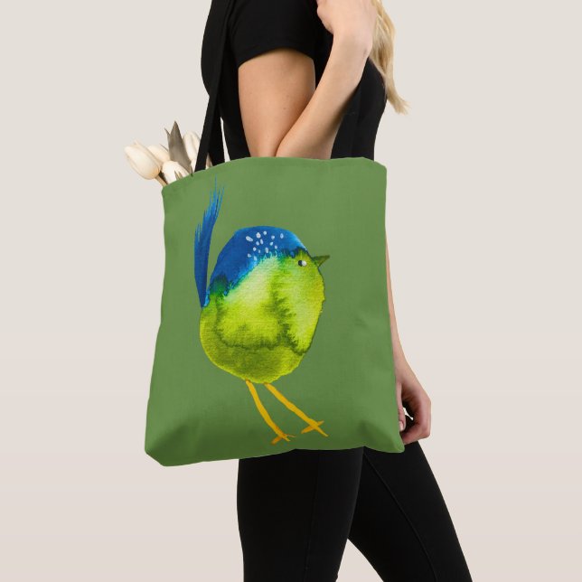 Niedlicher grüner Wasservogel Tasche (Von Nahem)