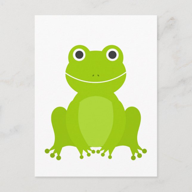 Niedlicher Grünfrosch Postkarte (Vorderseite)