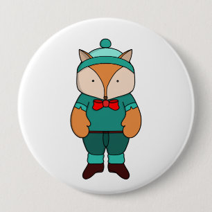 Niedlicher Grünfuchs Button