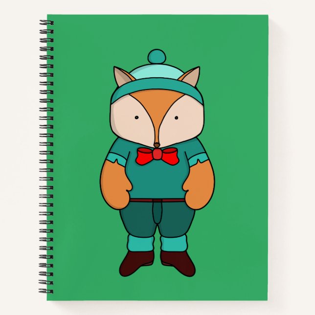 Niedlicher Grünfuchs Notizbuch (Vorderseite)