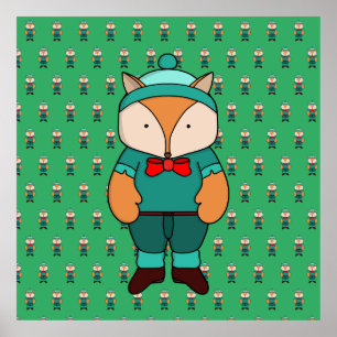 Niedlicher Grünfuchs Poster