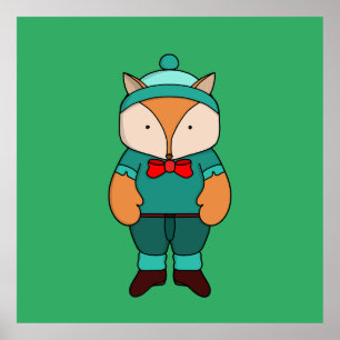 Niedlicher Grünfuchs Poster