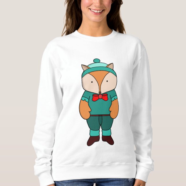 Niedlicher Grünfuchs Sweatshirt (Vorderseite)