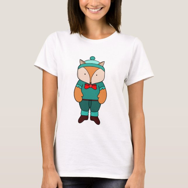 Niedlicher Grünfuchs T-Shirt (Vorderseite)