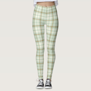 Niedlicher Grünteller Kariert Leggings