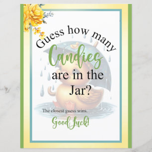 Niedlicher Gummi Duck Baby Dusche Candy Jar Game